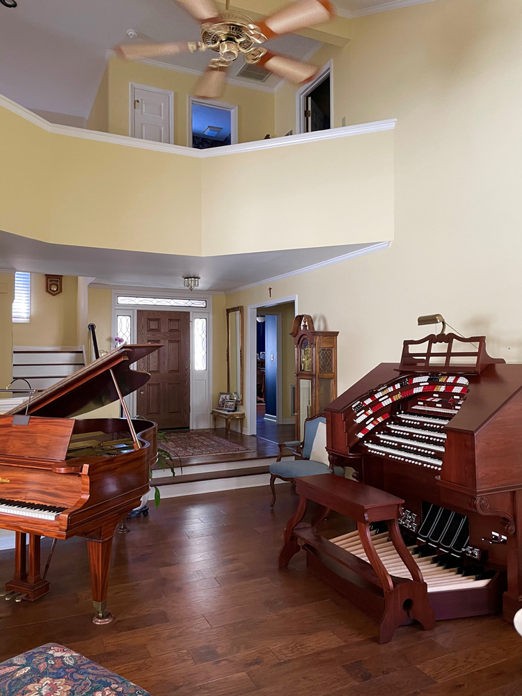 Music Room showing the magnificent Allen Str-4 organ